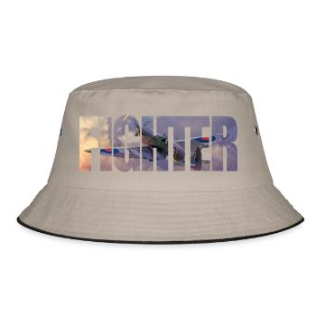Fighter Spitfire - Bucket Hat - khaki/black - Front