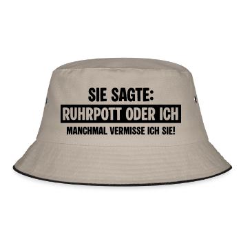 Ruhrpott Exfreundin - Bucket Hat - Khaki/Schwarz - Vorne