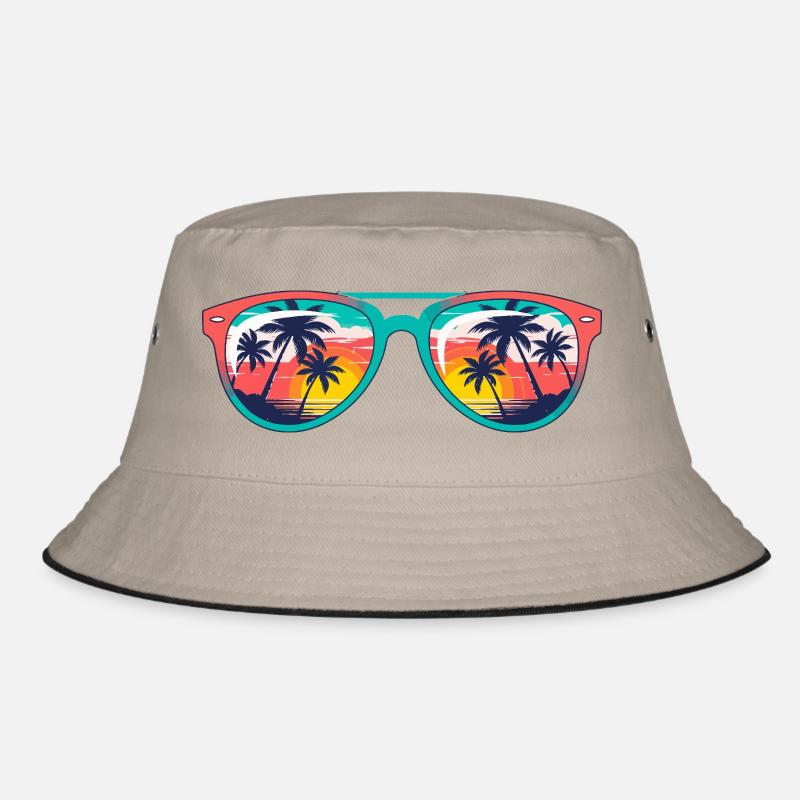 Sunset Palms Sunglasses  Bucket Hat