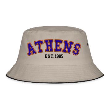 Athens Est.1985 - Bucket Hat - khaki/black - Front