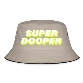 SUPER DOOPER - Bucket Hat - khaki/black - Front