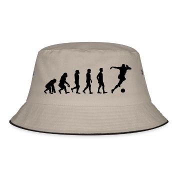 Soccer evolution - Bucket Hat - khaki/black - Front