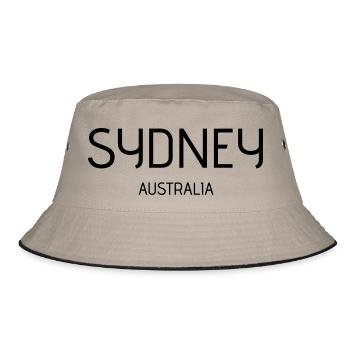 sydney - Bucket Hat - Khaki/Schwarz - Vorne