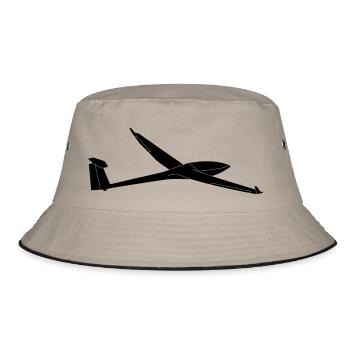 Segelflugzeug DG300 - Bucket Hat - Khaki/Schwarz - Vorne