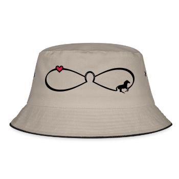 Infinity Symbol Friendships Horse 8 - Bucket Hat - khaki/black - Front