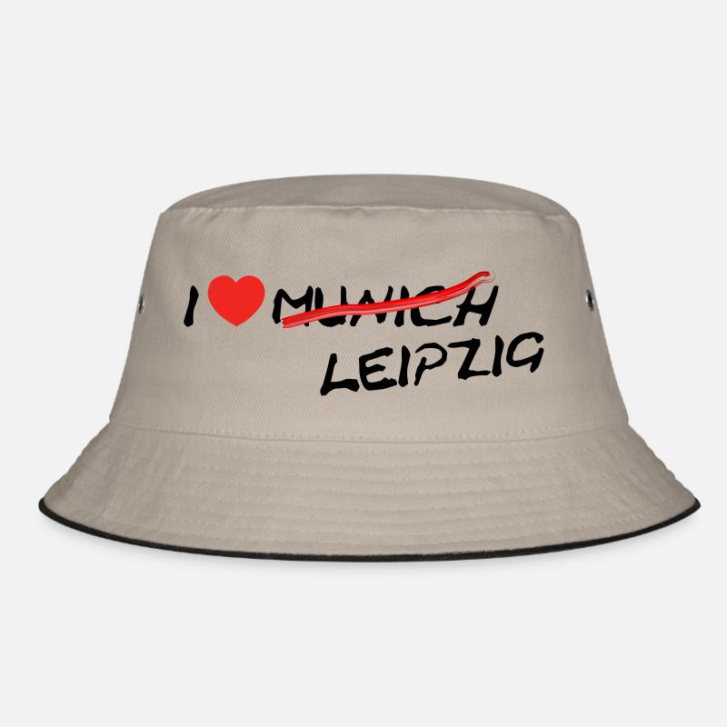 Leipzig ist das neue Munich / Bayern / Geschenk - Bucket Hat - Khaki/Schwarz