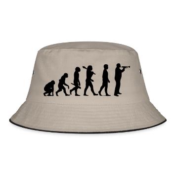 Evo Trumpet - Bucket Hat - Khaki/Schwarz - Vorne