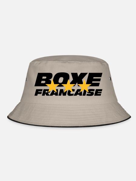Boxen Francaise - Bucket Hat - Khaki/Schwarz - Vorne