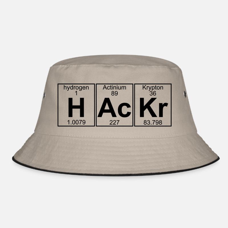 H-Ac-Kr (hackr) - Full - Bucket Hat - Khaki/Schwarz