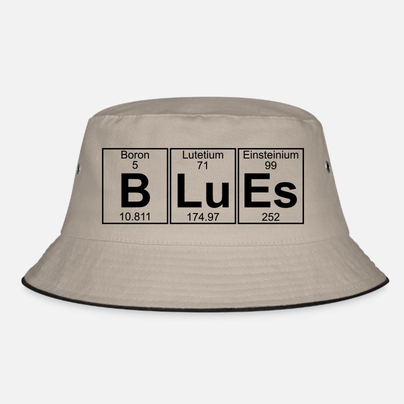 B-Lu-Es (Blues) - Full - Bucket Hat - Khaki/Schwarz