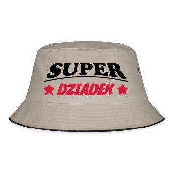 Super dziadek 111 - Bucket Hat - Khaki/Schwarz - Vorne