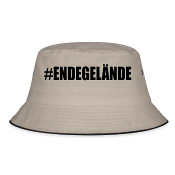 Ende gelände - Bucket Hat - Khaki/Schwarz - Vorne