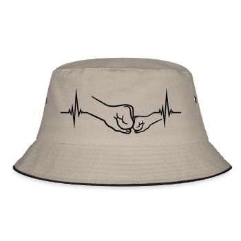 Puls Kind Fäuste - Bucket Hat - Khaki/Schwarz - Vorne