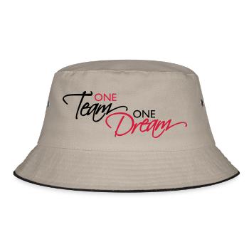 One Team Lettering - Bucket Hat - khaki/black - Front