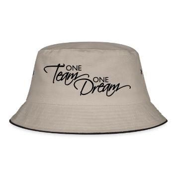 Lettering One Team - Bucket Hat - khaki/black - Front