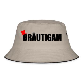 bräutigam - Bucket Hat - Khaki/Schwarz - Vorne