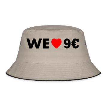 9 euro ticket - Bucket Hat - Khaki/Schwarz - Vorne