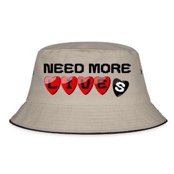 It needs more lives - Bucket Hat - khaki/black - Front
