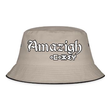 amazigh TIFINAGH AMAZIGH ART ET JE SUIS KABYLE - Bob - kaki/noir - Devant