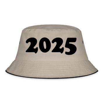 2025 - Bucket Hat - Khaki/Schwarz - Vorne