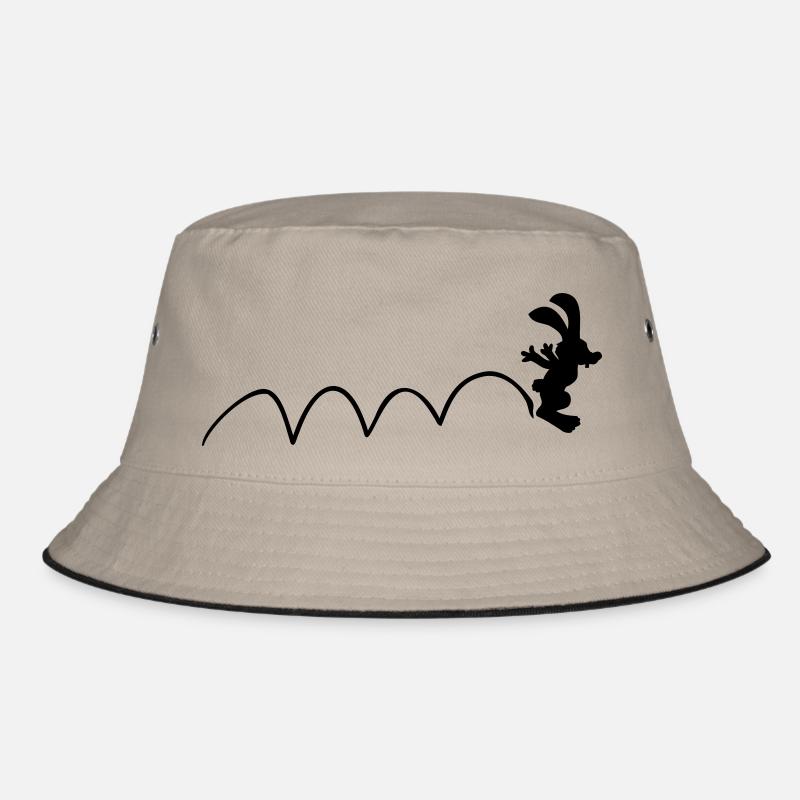 Bunny Jumping Hopping Bunny Funny Hopping Jumps Cool Bucket Hat
