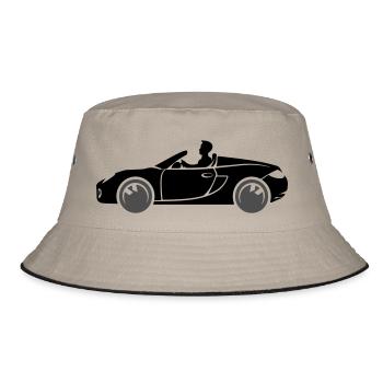 Car Sports Car Convertible - Bucket Hat - khaki/black - Front