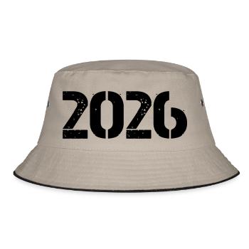 2026 - Bucket Hat - Khaki/Schwarz - Vorne