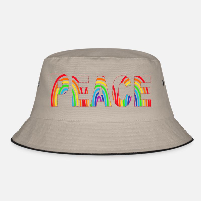 Peace bunt Regenbogen Bucket Hat