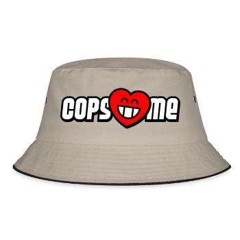 Cops love me (colors can be changed) - Bucket Hat - khaki/black - Front