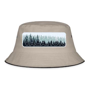 Winter Adventure Hiking In Wilderness Nature - Bucket Hat - khaki/black - Front