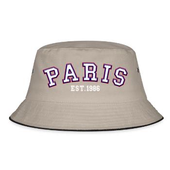 Paris gegründet 1986 - Bucket Hat - Khaki/Schwarz - Vorne