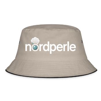 Nordperle Hamburg Nordsee Ostsee Norddeutsch Deern - Bucket Hat - Khaki/Schwarz - Vorne