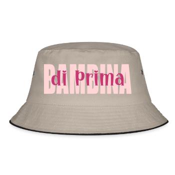 Bambina di Prima, Italien - Bucket Hat - Khaki/Schwarz - Vorne