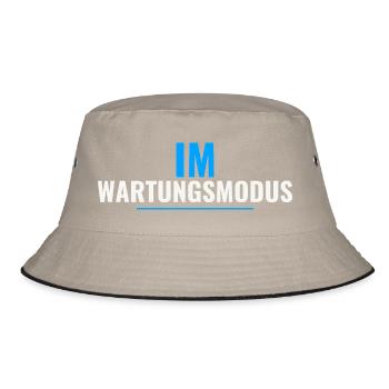 Im Wartungsmodus – Shirt für IT‑Administratoren - Bucket Hat - Khaki/Schwarz - Vorne