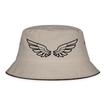 wings - Bucket Hat - khaki/black - Front