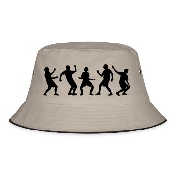 dance - Bucket Hat - Khaki/Schwarz - Vorne