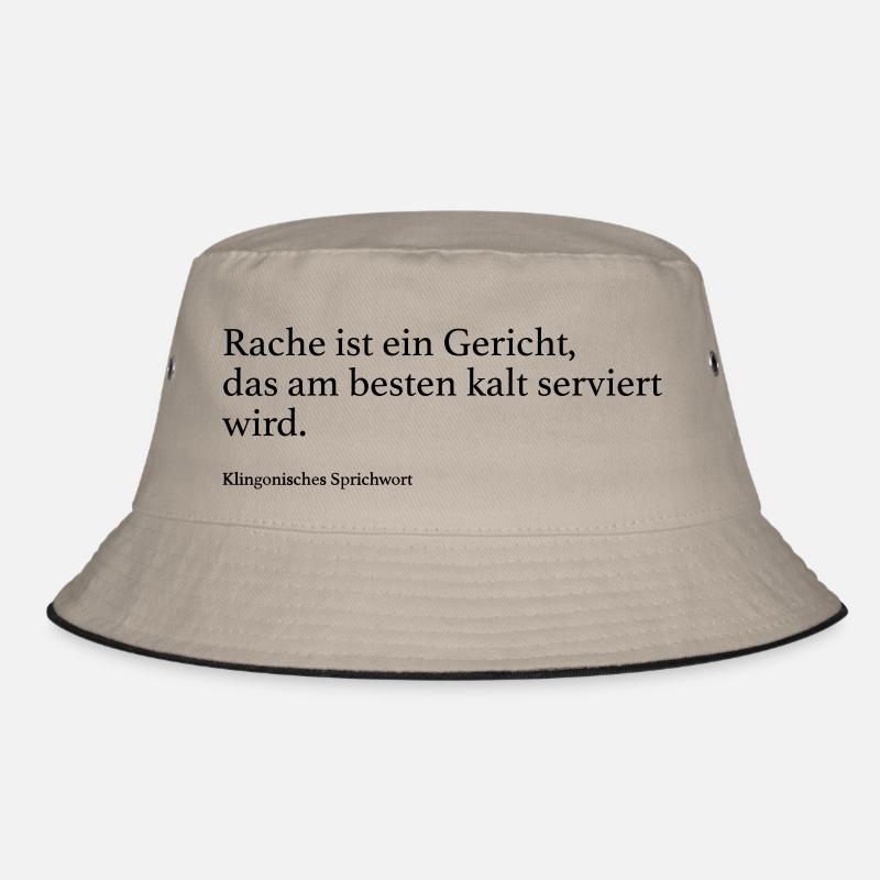 Rache ist ein Gericht, das am besten kalt servier - Bucket Hat - Khaki/Schwarz