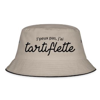 Je peux pas j'ai tartiflette - Bob - kaki/noir - Devant