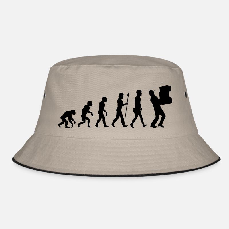 Evolution Paketzusteller T-Shirt Postbote Geschenk Bucket Hat