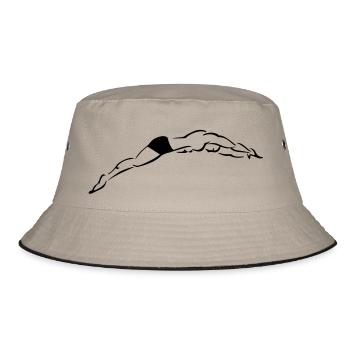 swimmer plunge - Bucket Hat - khaki/black - Front