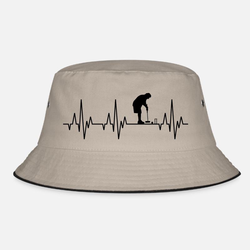 Herschlag EKG Croquet Krocket Crocket Spieler Bucket Hat