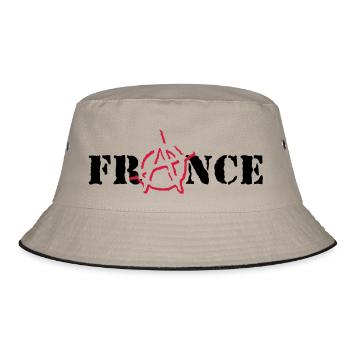 Anarchy France - Bucket Hat - khaki/black - Front