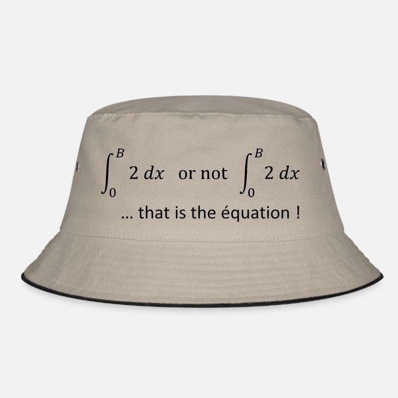 to_be_or_not_to_be_humour_maths - Bucket Hat - Khaki/Schwarz