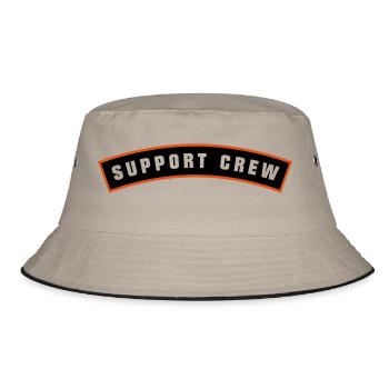 SUPPORT CREW Patch - Bucket Hat - Khaki/Schwarz - Vorne