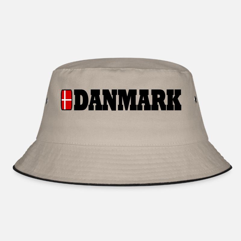Dänemark - Bucket Hat - Khaki/Schwarz