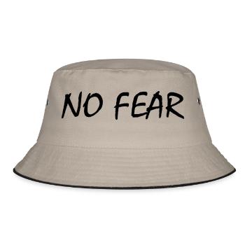 No fear - Bucket Hat - khaki/black - Front