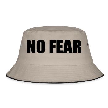 No fear - Bucket Hat - khaki/black - Front