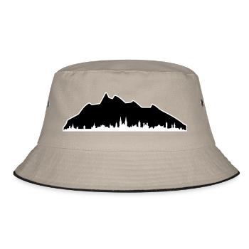 Pilatus Luzern Kontur - Bucket Hat - Khaki/Schwarz - Vorne