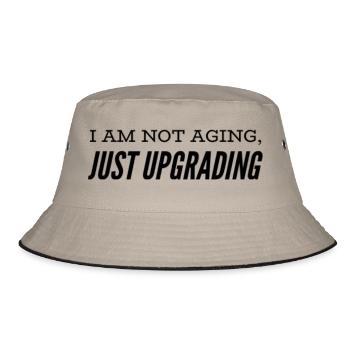 lustige Geschenkidee Geburtstag - Bucket Hat - Khaki/Schwarz - Vorne