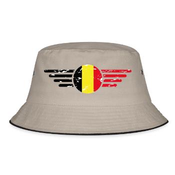 J’aime la Belgique, T-shirt design de style élégance - Bob - kaki/noir - Devant